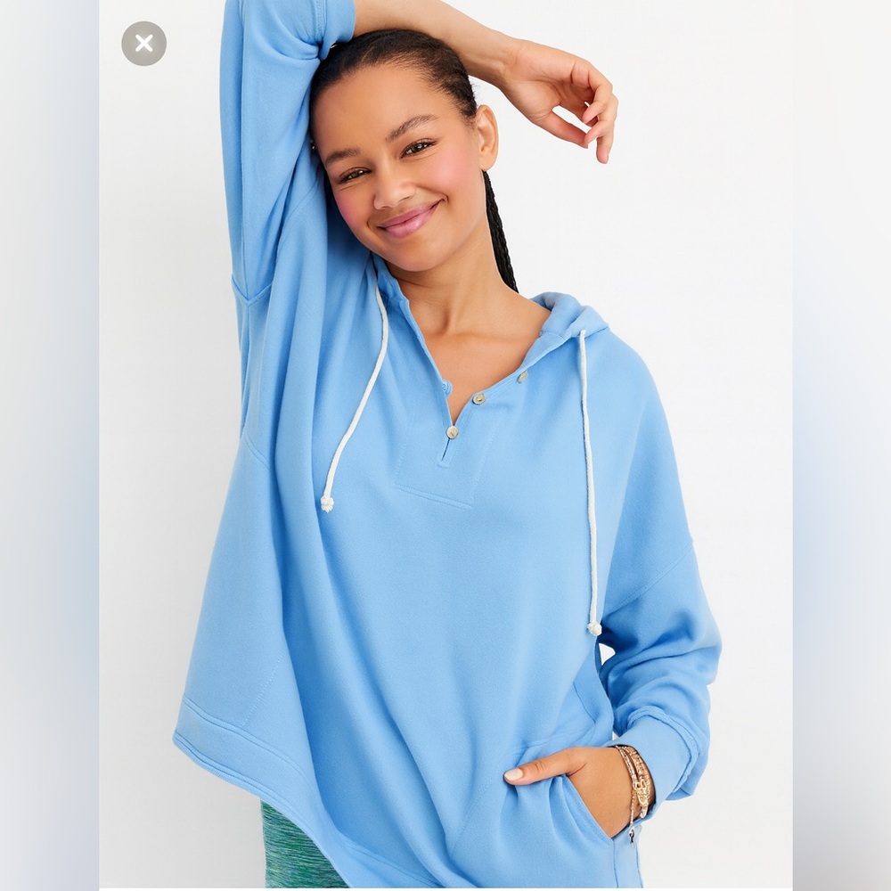 Aerie Women’s S Blue Oversized Beach Hoodie Sweater